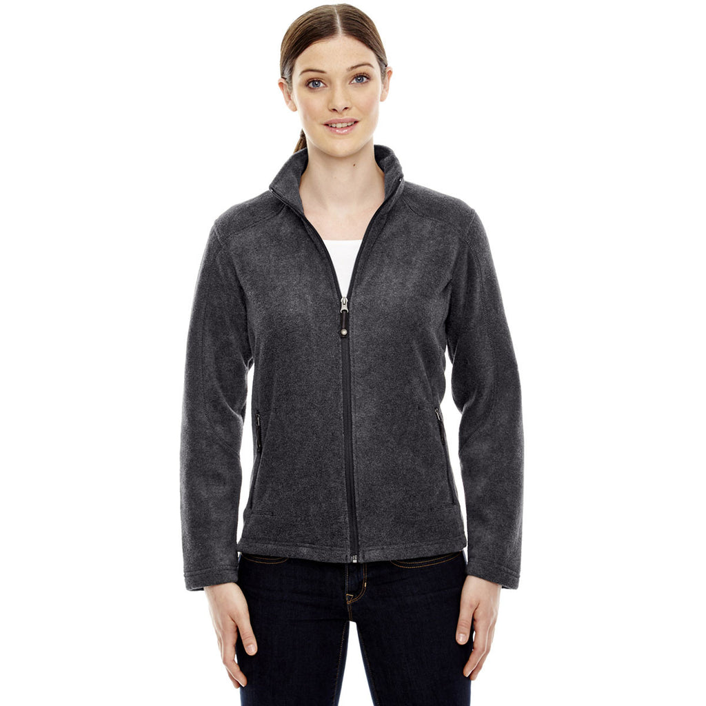 North End Women's Heather Charcoal Voyage Fleece Jacket