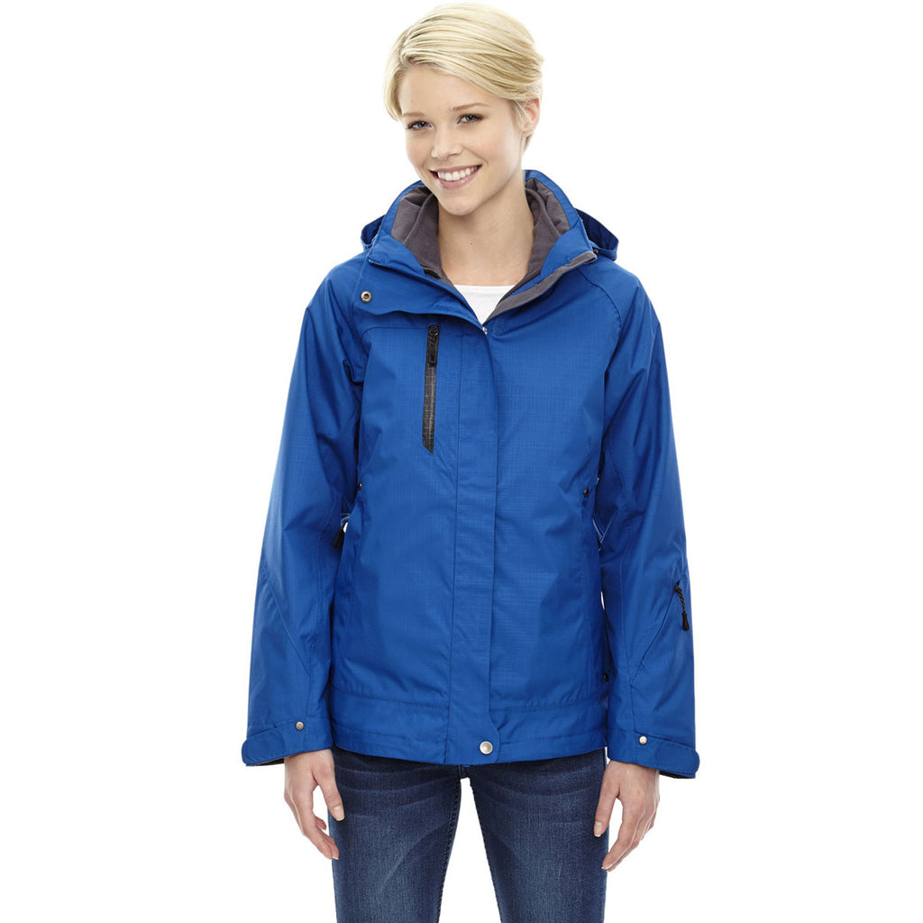 North End Women's Nautical Blue Caprice 3-In-1 Jacket with Soft Shell Liner