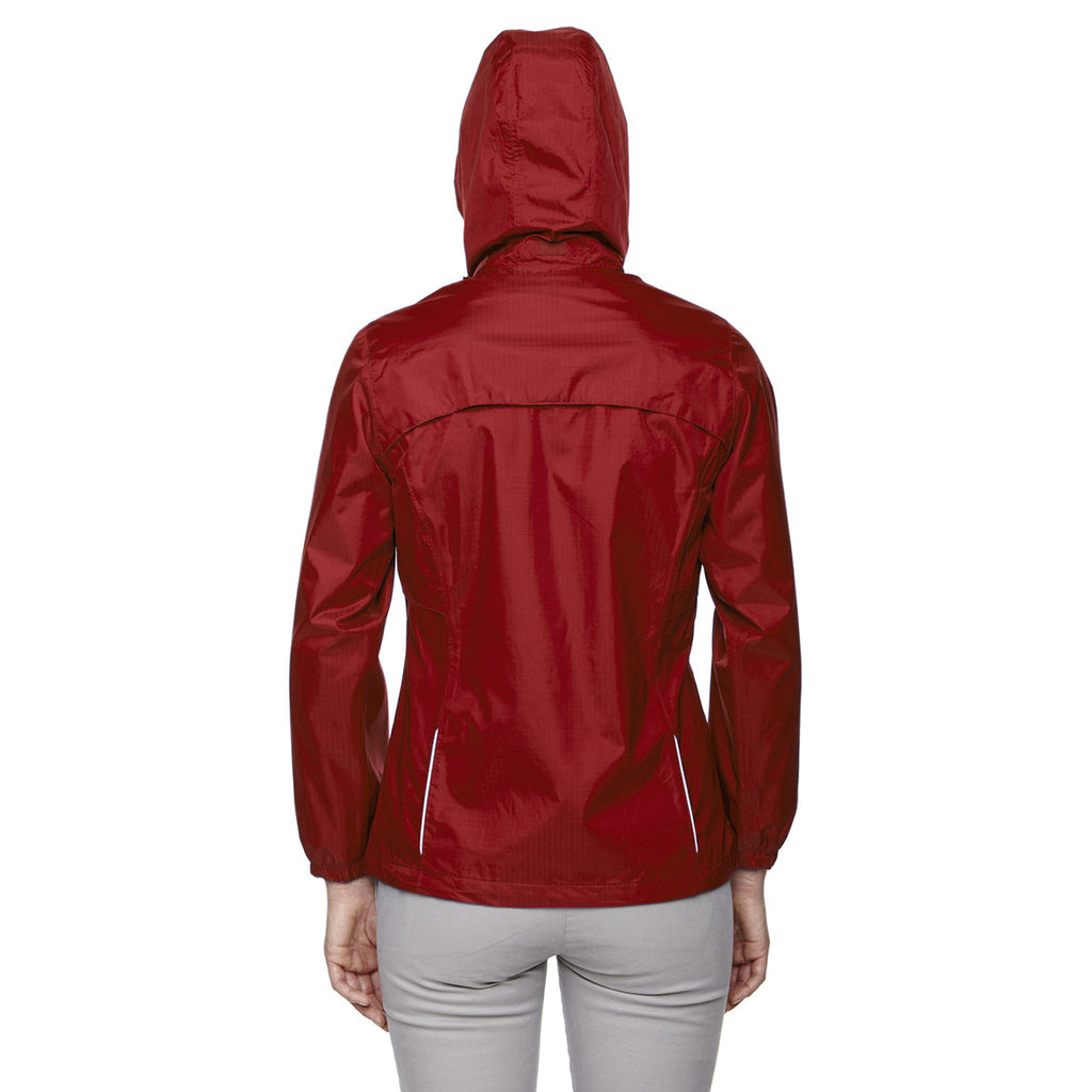 Core 365 Women's Classic Red Climate Seam-Sealed Lightweight Variegated Ripstop Jacket