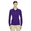 Core 365 Women's Campus Purple Pinnacle Performance Long-Sleeve Pique Polo