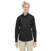 Core 365 Women's Black Operate Long-Sleeve Twill Shirt