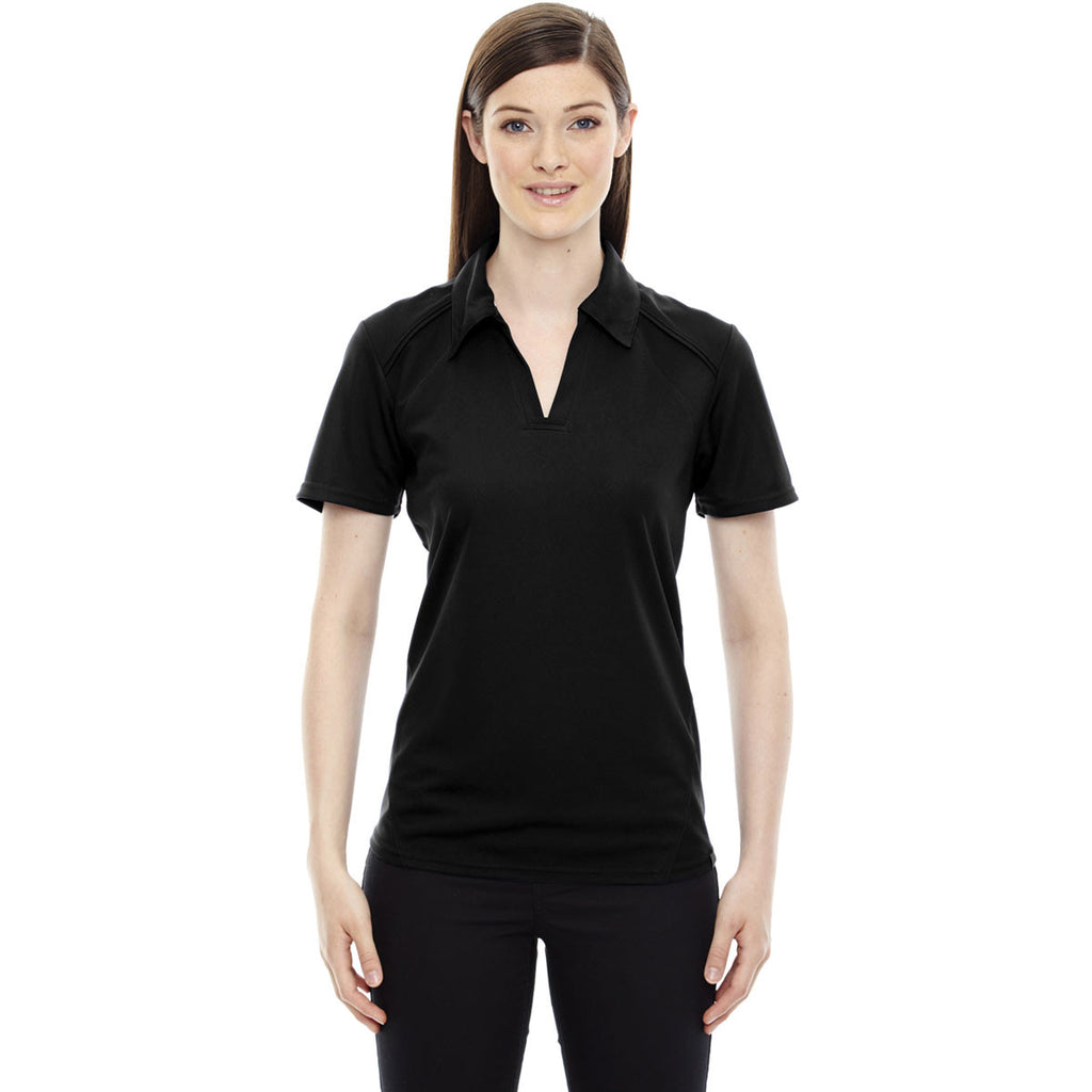 North End Women's Black Performance Pique Polo