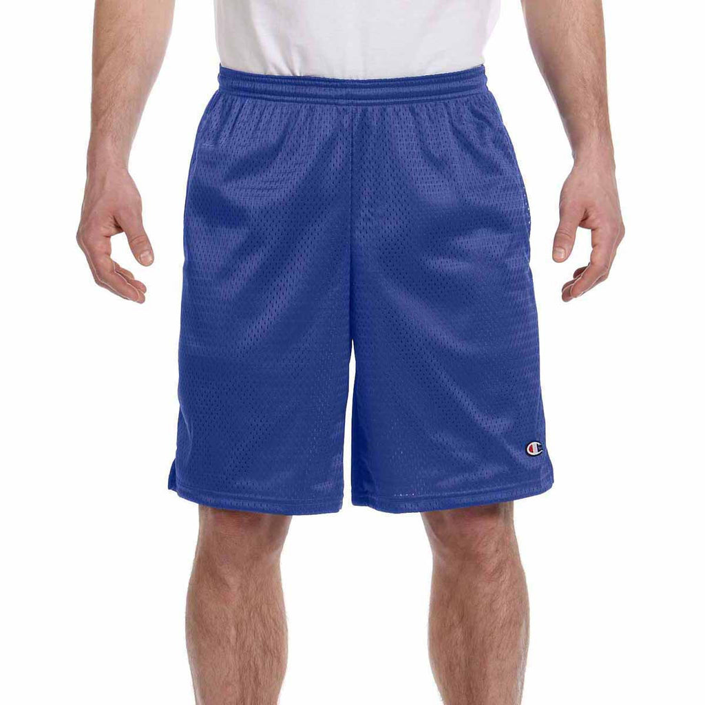 Champion Men's Athletic Royal 3.7-Ounce Mesh Short with Pockets