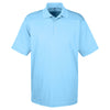 UltraClub Men's Columbia Blue Cool & Dry Mesh Pique Polo