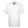 UltraClub Men's White Cool & Dry Mesh Pique Polo