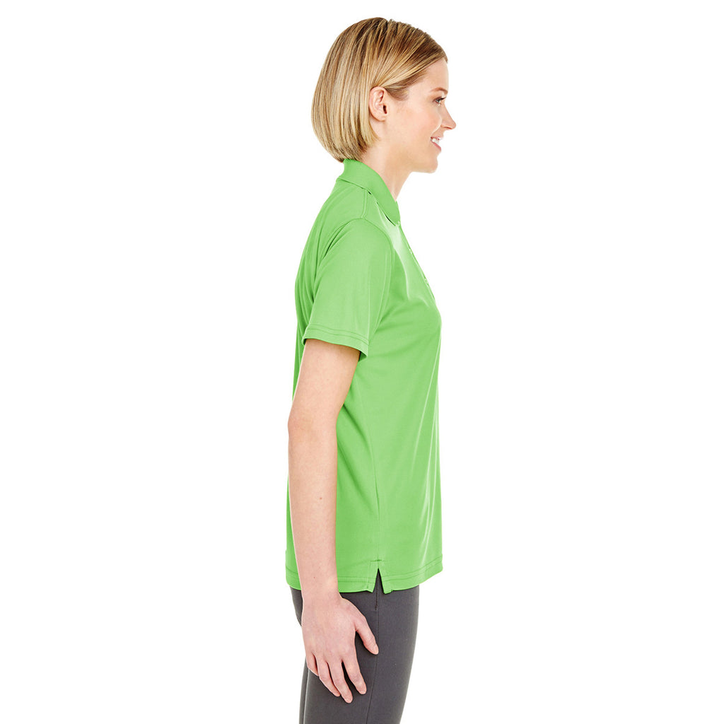 UltraClub Women's Light Green Cool & Dry Mesh Pique Polo