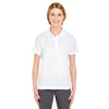 UltraClub Women's White Cool & Dry Mesh Pique Polo