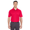 UltraClub Men's Red Tall Cool & Dry Mesh Pique Polo