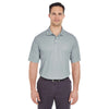 UltraClub Men's Silver Tall Cool & Dry Mesh Pique Polo