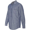 Burnside Men's Light Denim Chambray Long Sleeve Shirt