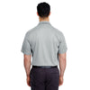 UltraClub Men's Grey/Black Cool & Dry Sport Two-Tone Polo