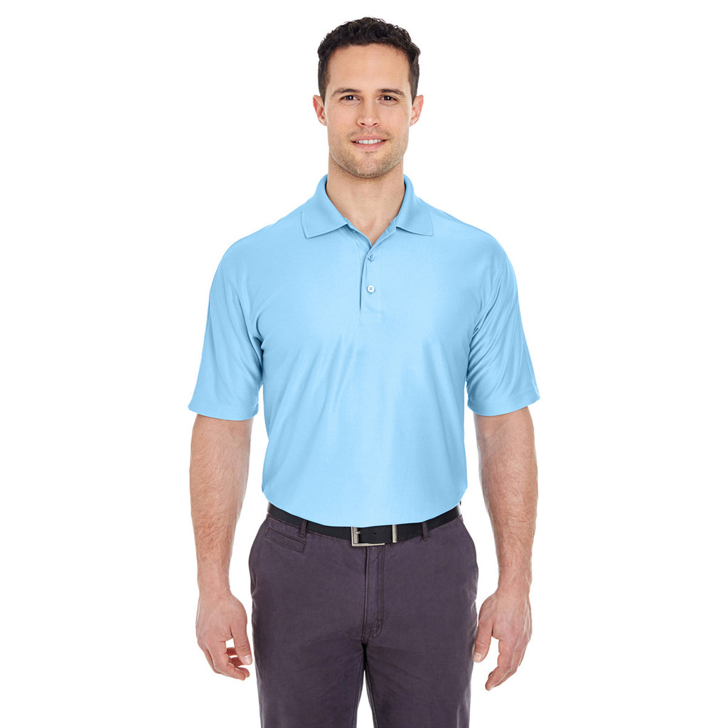 UltraClub Men's Columbia Blue Cool & Dry Elite Performance Polo