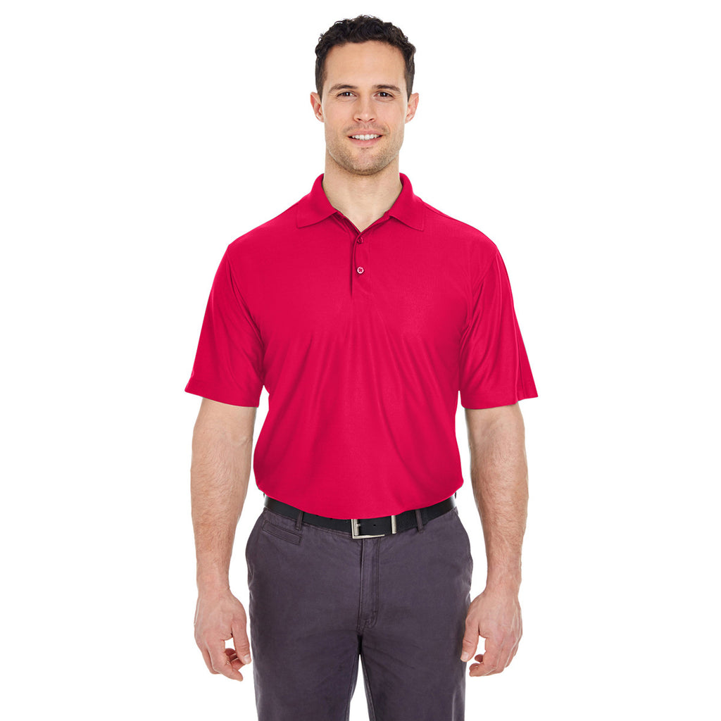 UltraClub Men's Red Cool & Dry Elite Performance Polo