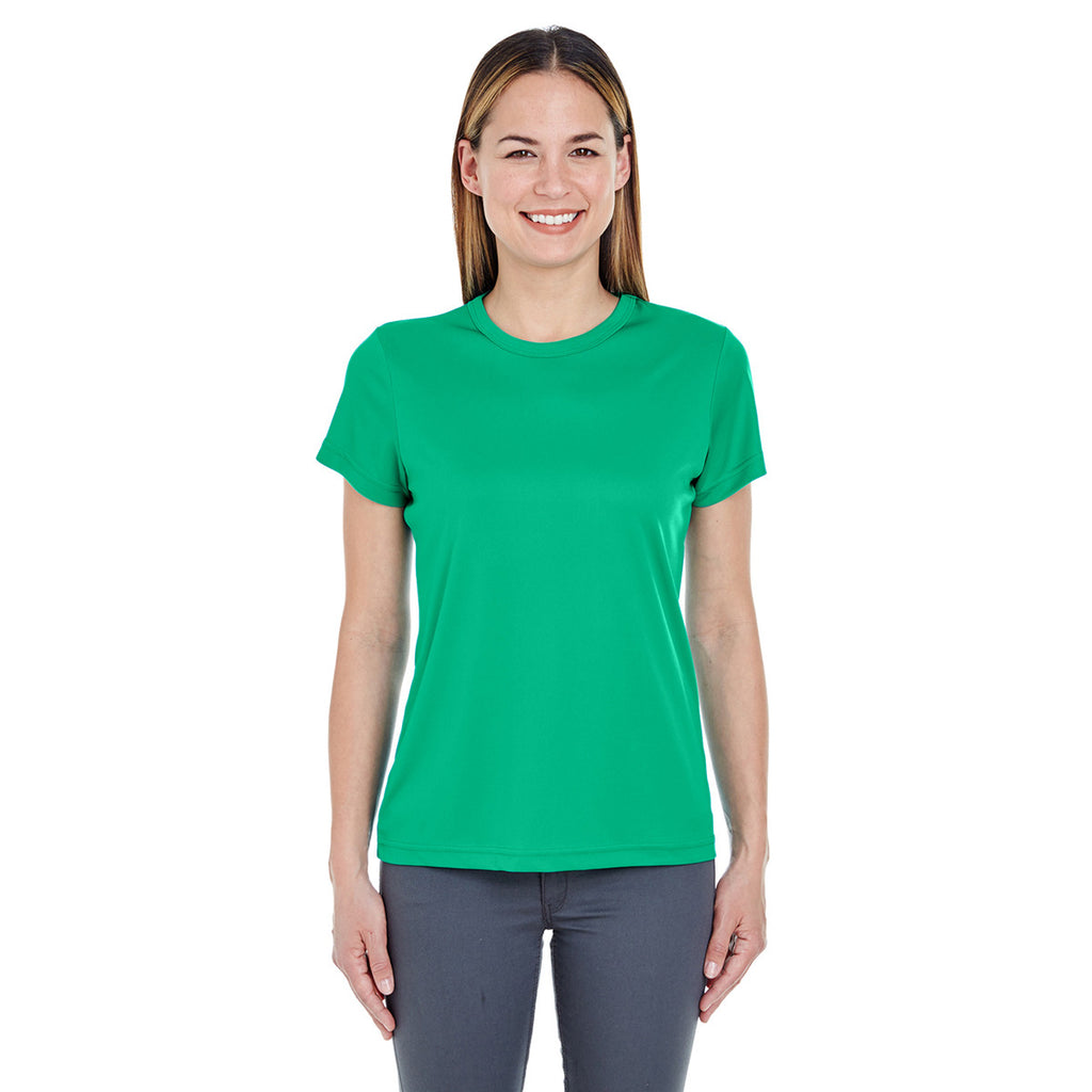 UltraClub Women's Kelly Cool & Dry Sport Performance Interlock T-Shirt