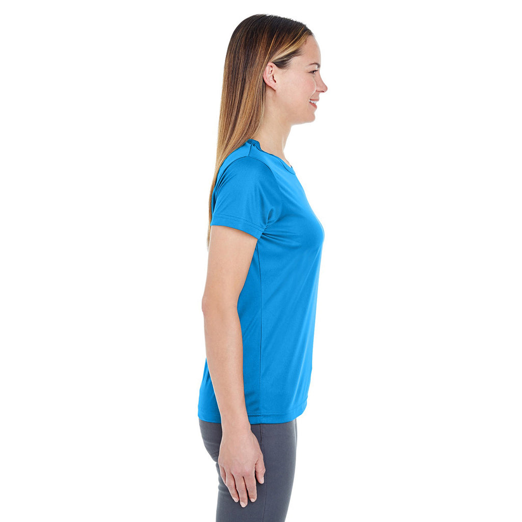 UltraClub Women's Pacific Blue Cool & Dry Sport Performance Interlock T-Shirt