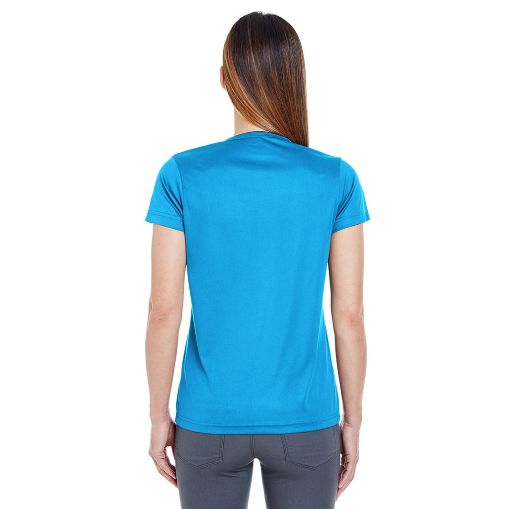 UltraClub Women's Sapphire Cool & Dry Sport Performance Interlock T-Shirt