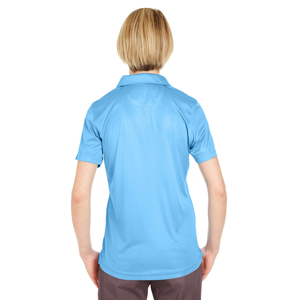 UltraClub Women's Columbia Blue Cool & Dry Sport Performance Interlock Polo