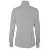 J. America Women's Silver Grey Heather Omega Stretch Terry Quarter-Zip Pullover