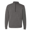 J. America Men's Charcoal Heather Omega Stretch Terry Quarter-Zip Pullover