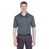 UltraClub Men's Charcoal Cool & Dry Stain-Release Performance Polo