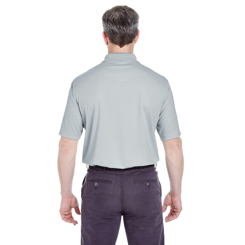 UltraClub Men's Silver Cool & Dry Stain-Release Performance Polo