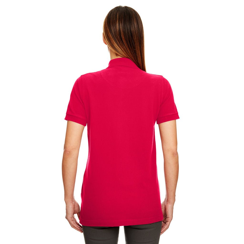 UltraClub Women's Red Classic Pique Polo