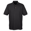 UltraClub Men's Black Classic Pique Polo