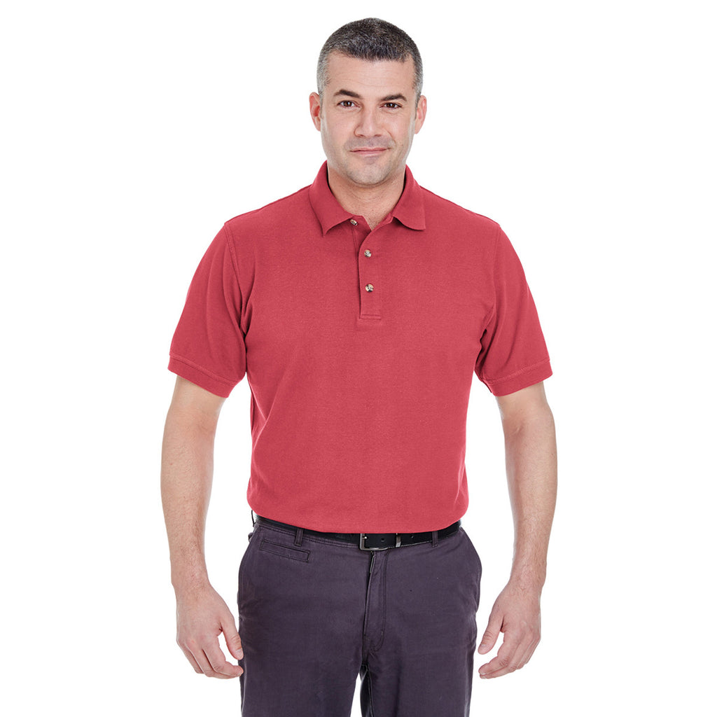 UltraClub Men's Cardinal Classic Pique Polo