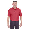 UltraClub Men's Cardinal Whisper Pique Polo