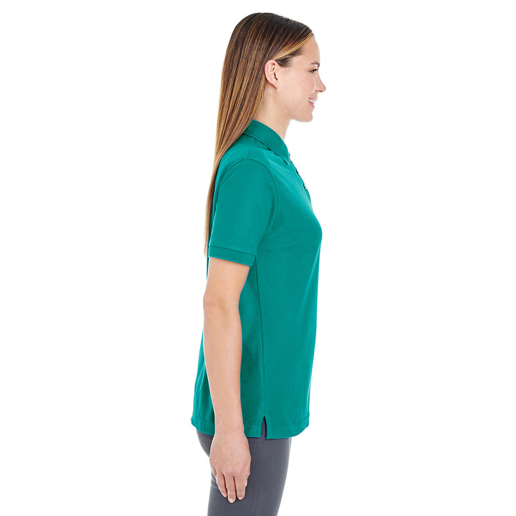 UltraClub Women's Jade Whisper Pique Polo