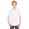 UltraClub Women's White Cool & Dry 8 Star Elite Performance Interlock Polo