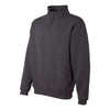 J. America Men's Charcoal Heather Heavyweight Quarter-Zip Fleece Sweatshirt