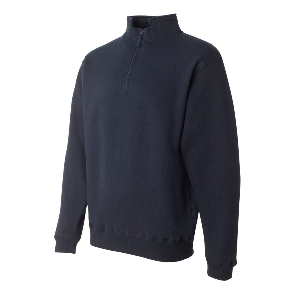 J. America Men's Navy Heavyweight Quarter-Zip Fleece Sweatshirt