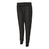 J. America Women's Black Melange Fleece Jogger Pants