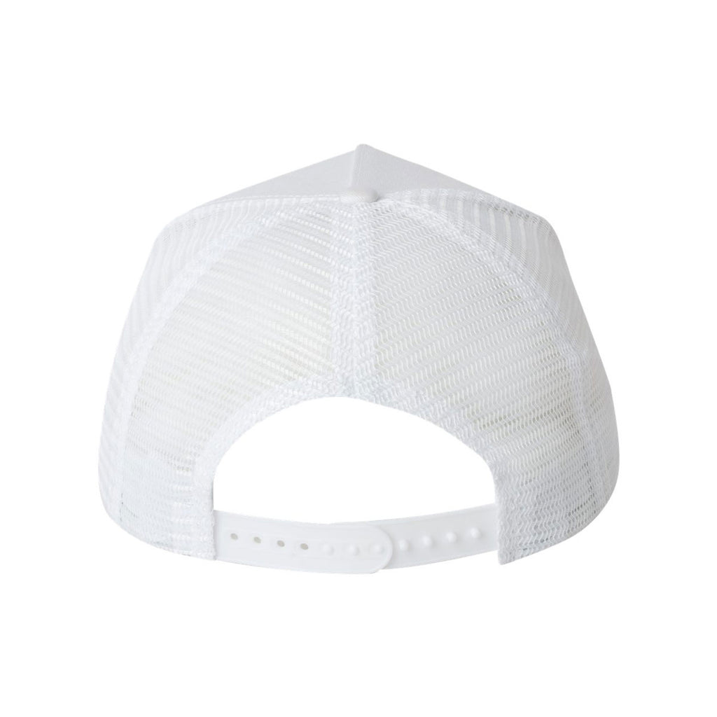 Valucap White Five-Panel Trucker Cap