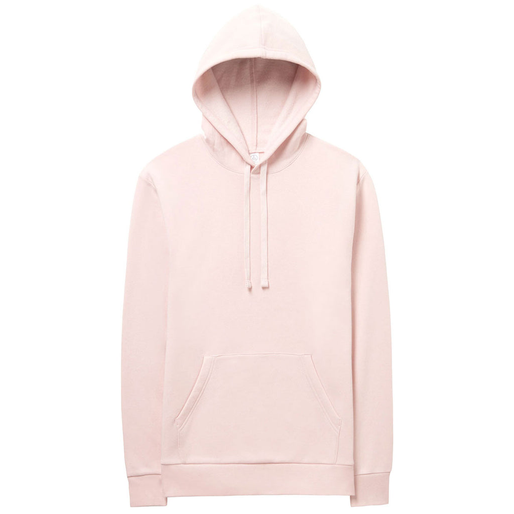 Alternative Apparel Men's Faded Pink Eco Cozy Fleece Pullover Hooded Sweatshirt