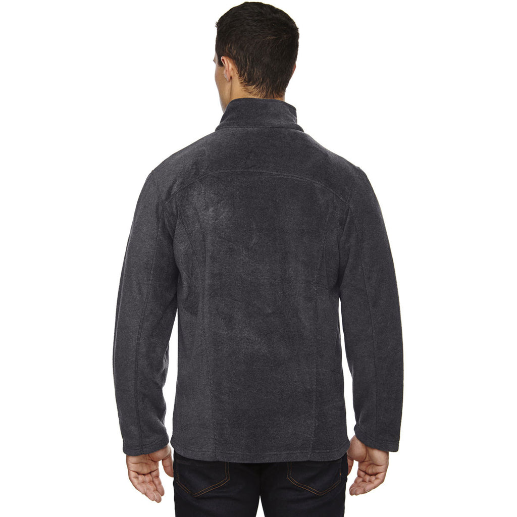 North End Men's Heather Charcoal Voyage Fleece Jacket