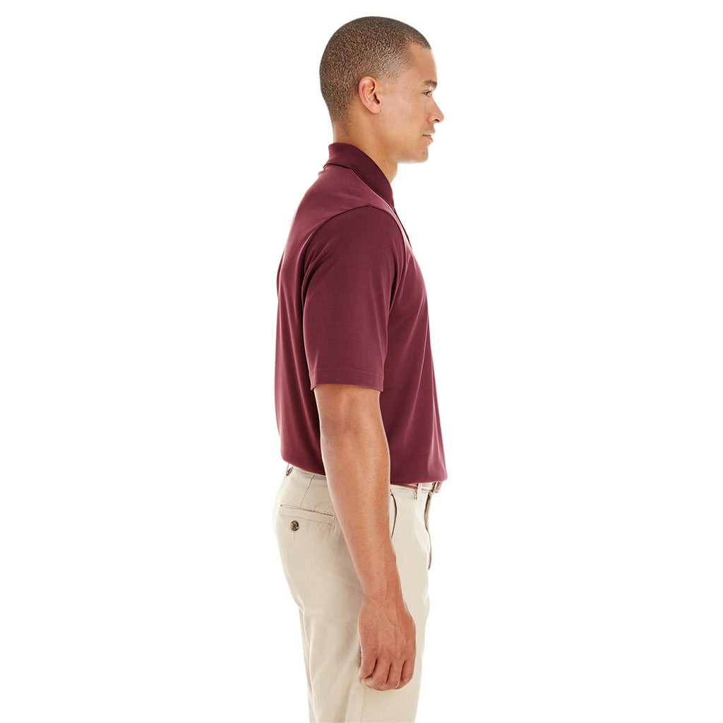 Core 365 Men's Burgundy Origin Performance Pique Polo with Pocket