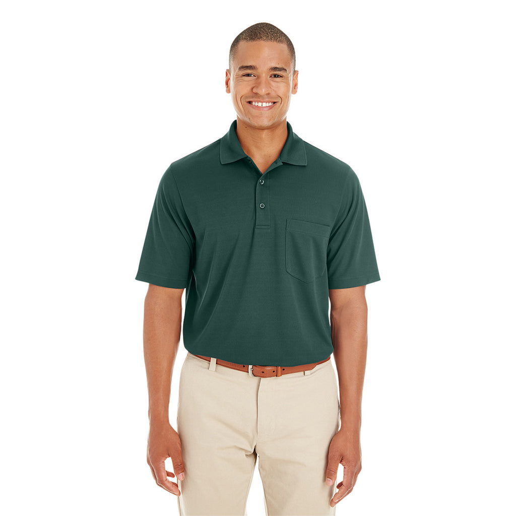 Core 365 Men's Forest Origin Performance Pique Polo with Pocket