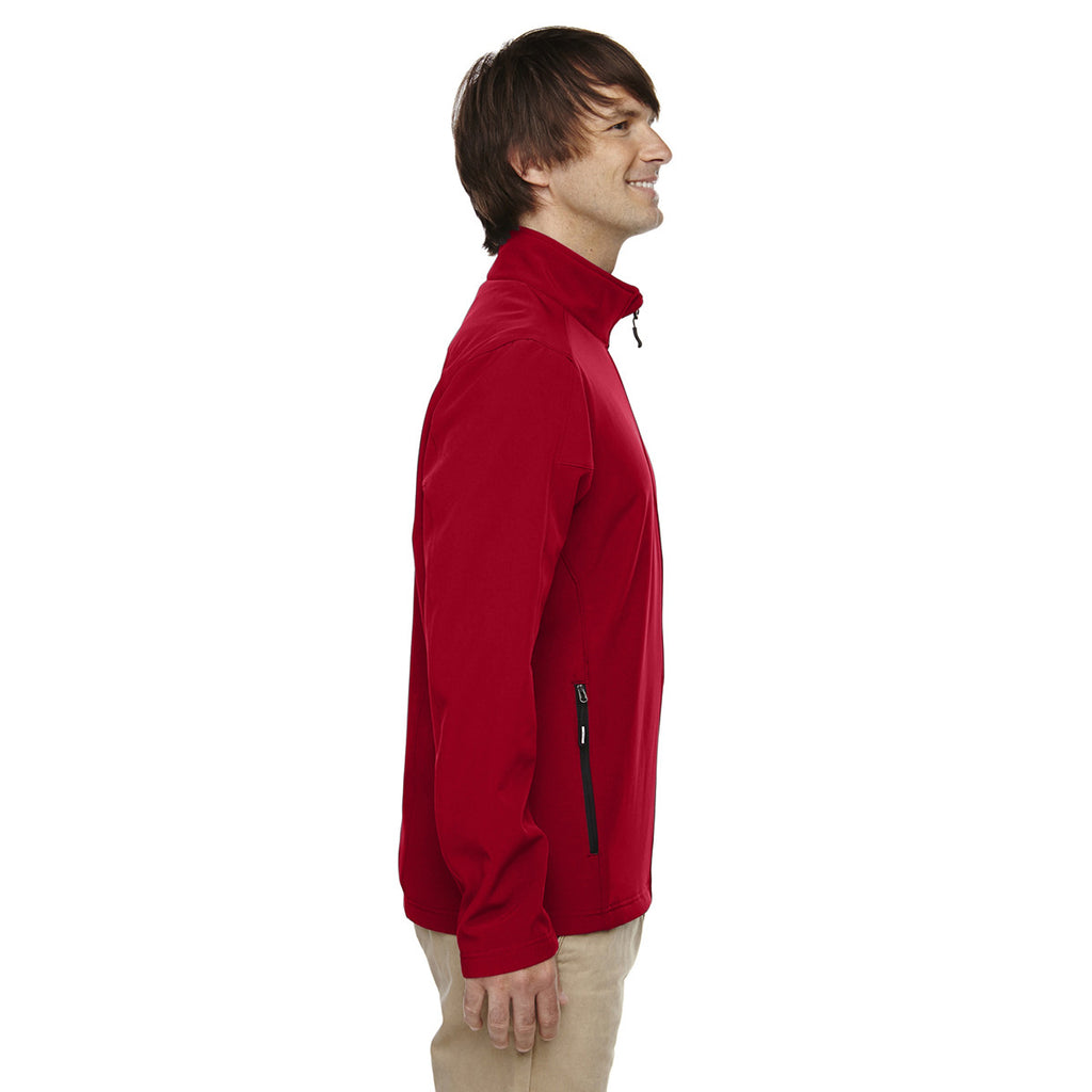 Core 365 Men's Classic Red Cruise Two-Layer Fleece Bonded Soft Shell Jacket