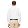 Core 365 Men's White Pinnacle Performance Pique Long-Sleeve Polo with Pocket