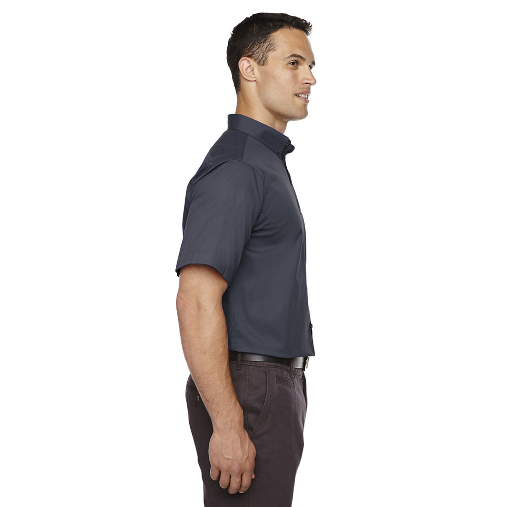 Core 365 Men's Carbon Optimum Short-Sleeve Twill Shirt