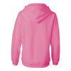 J. America Women's Neon Pink Sueded V-Neck Hooded Sweatshirt