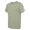 Jerzees Men's Military Green Snow Heather Jersey Crew T-Shirt