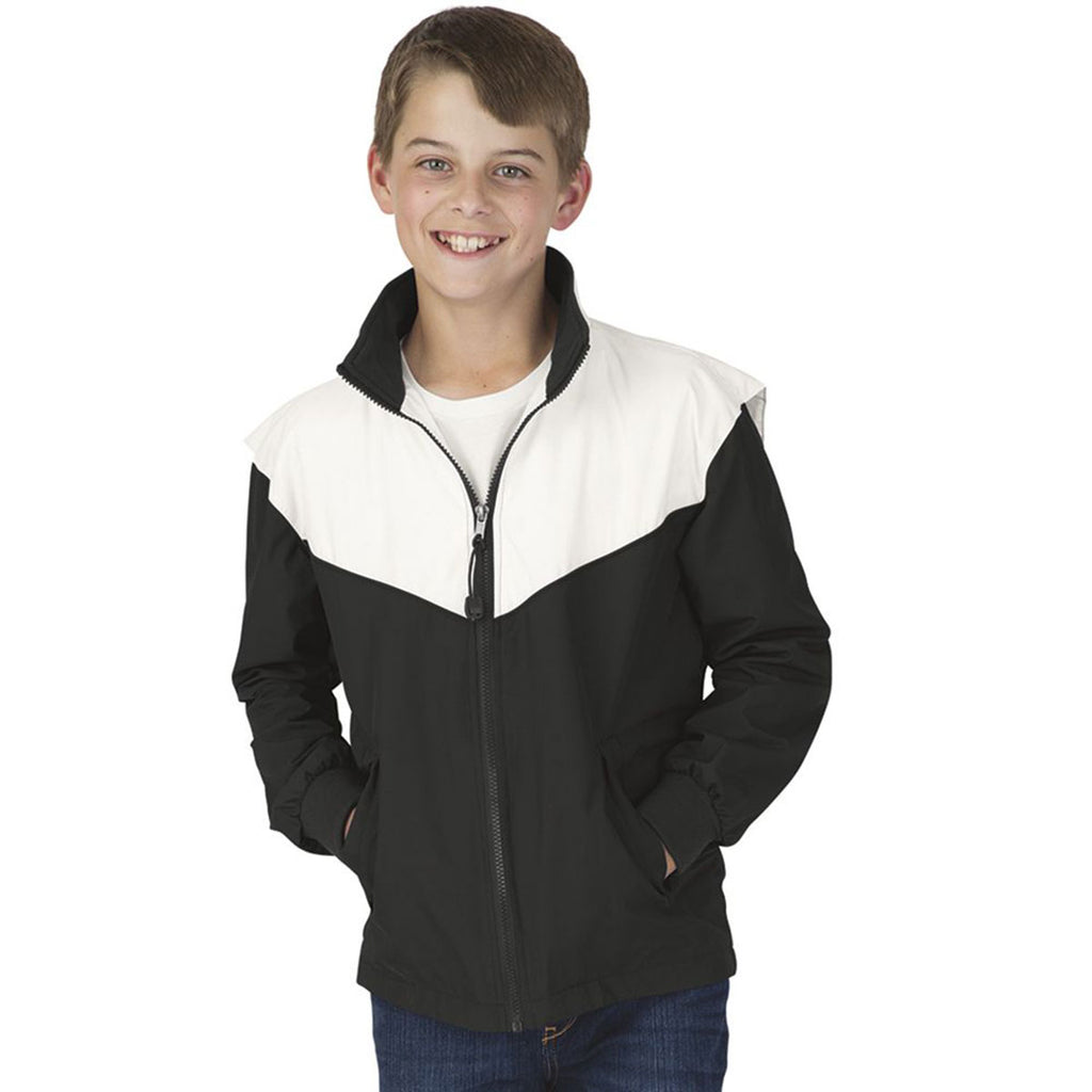 Charles River Youth Black/White Championship Jacket