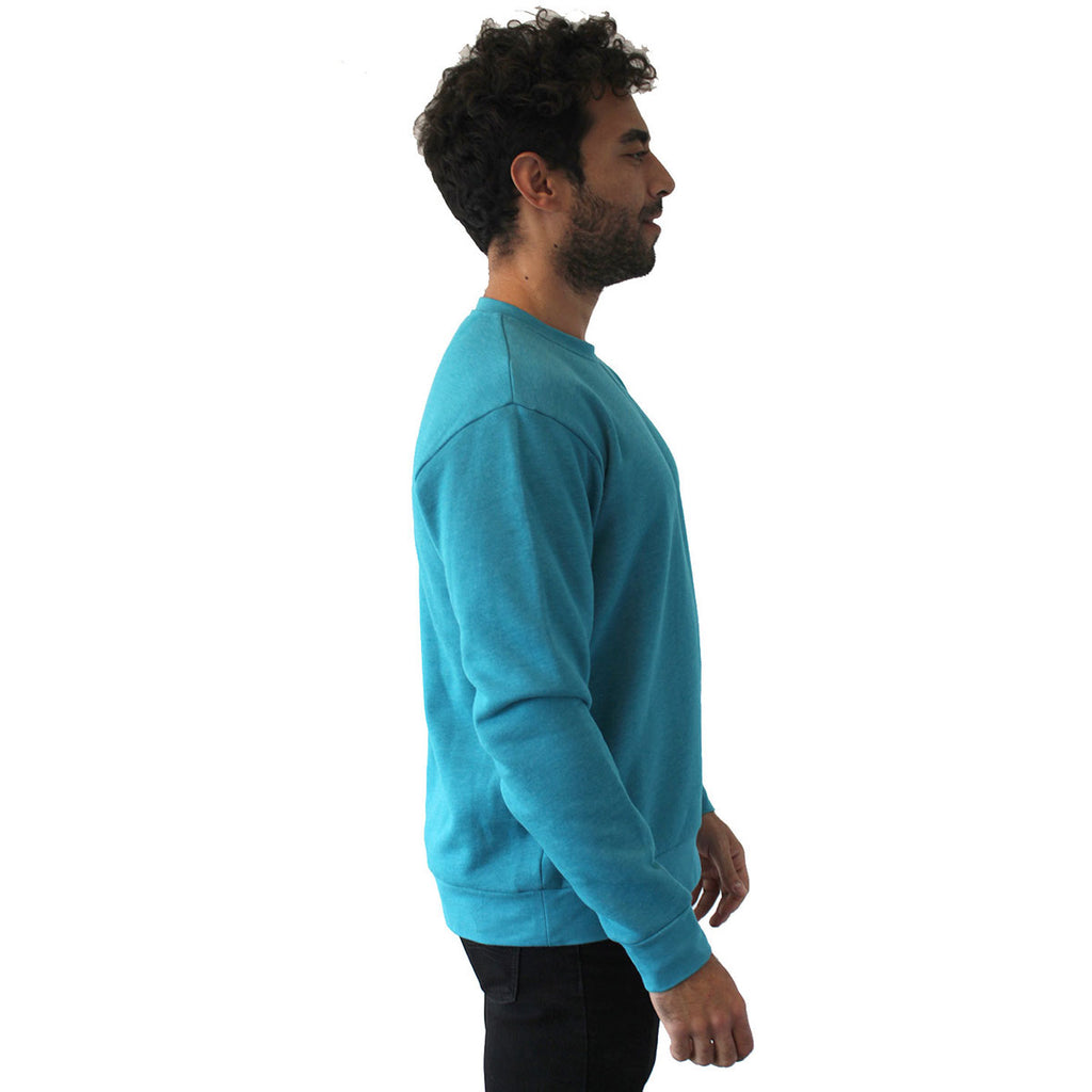 Next Level Unisex Heather Bay Blue Pullover PCH Crewneck Sweatshirt