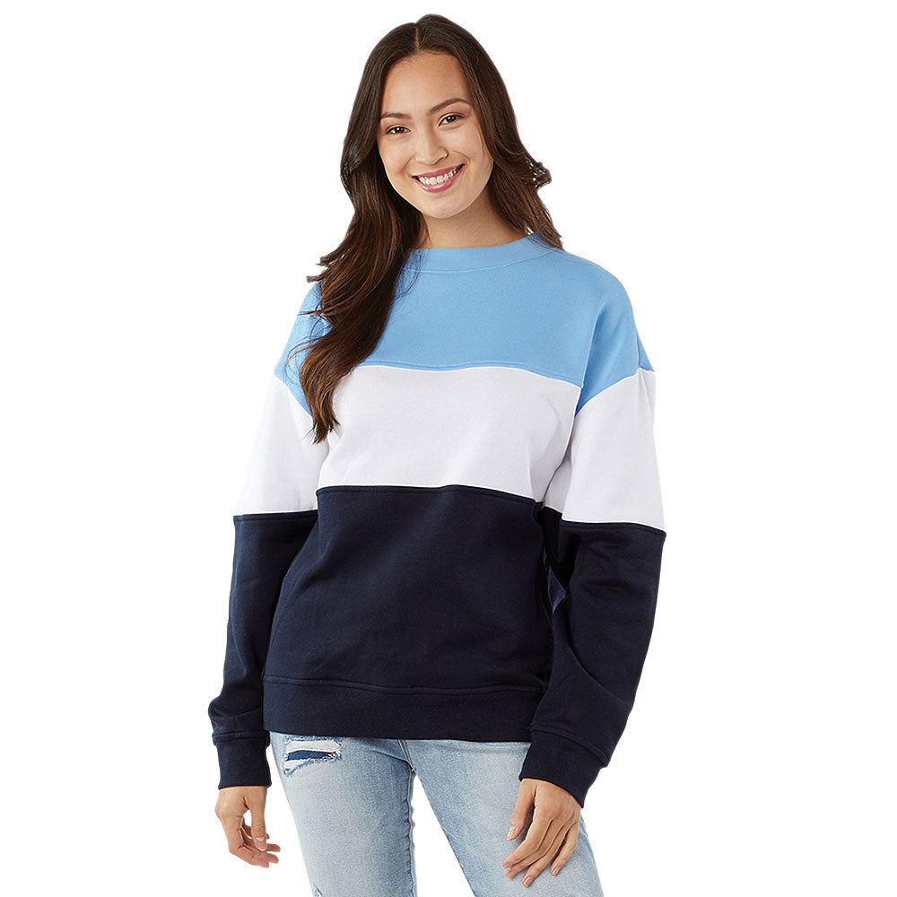 Charles River Unisex Light Blue/White/Navy Westerly Crew