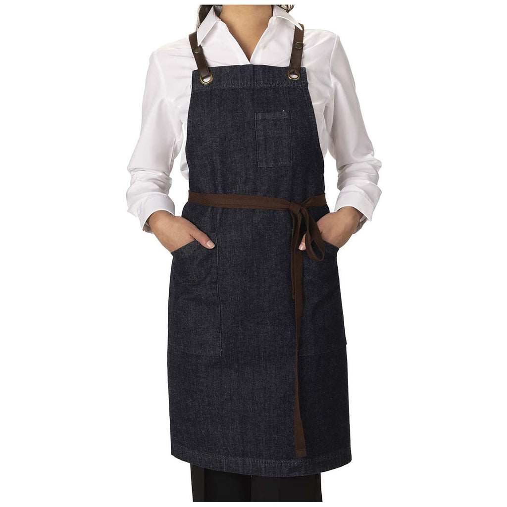 Edwards Indigo Denim 3-Pocket Denim Bib Apron