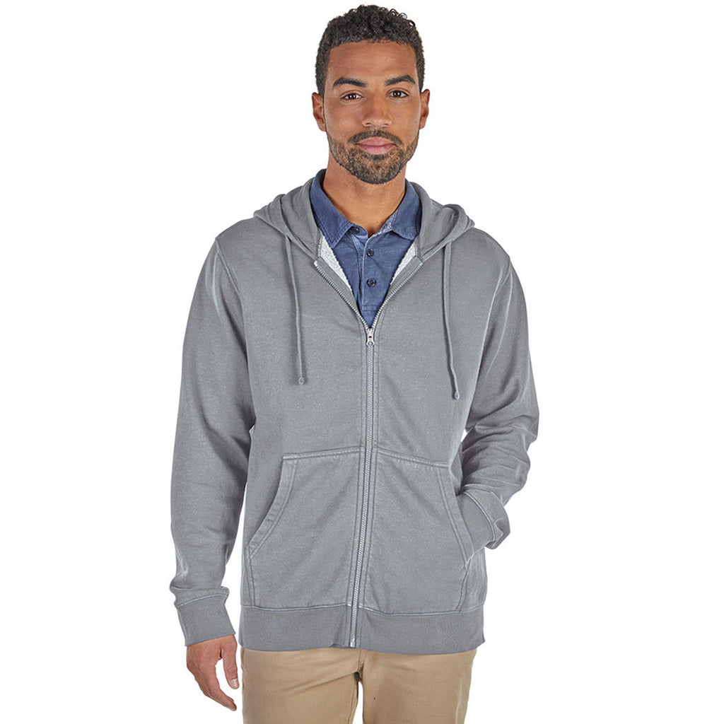 Charles River Unisex Light Grey Clifton Full Zip Hoodie