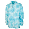 Charles River Unisex Aqua Tie Crosswind Quarter Zip Sweatshirt (Tie-Dye)